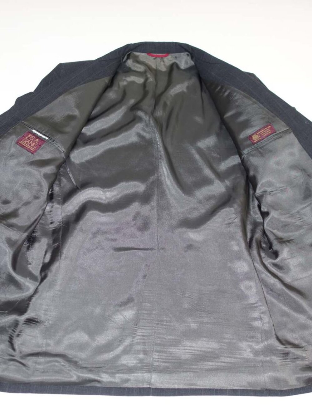 Jos. A. Bank Men's Pinstripe Double Breasted Suit Size 42 Long 34 x 32 100% Wool - Picture 11 of 14